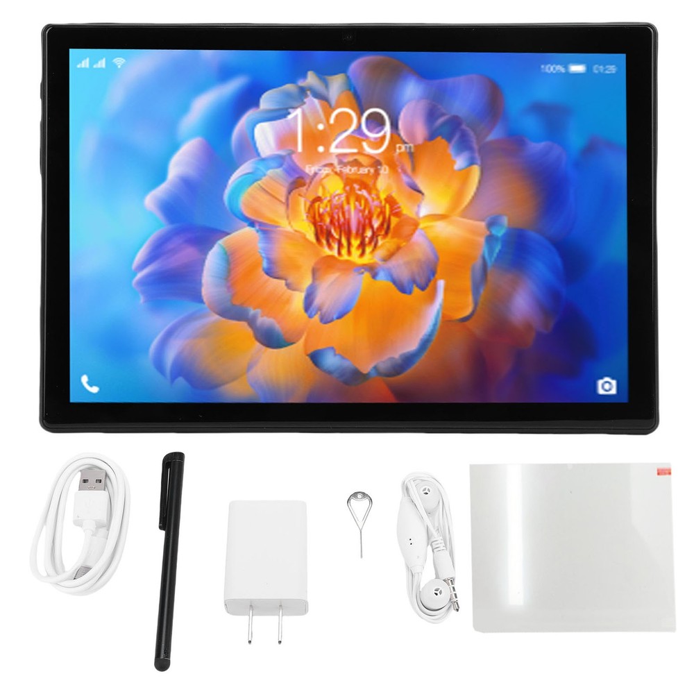 Touchscreen Tablet Support for Android 14 10.1 Inch 5G Tablet with Bluetooth