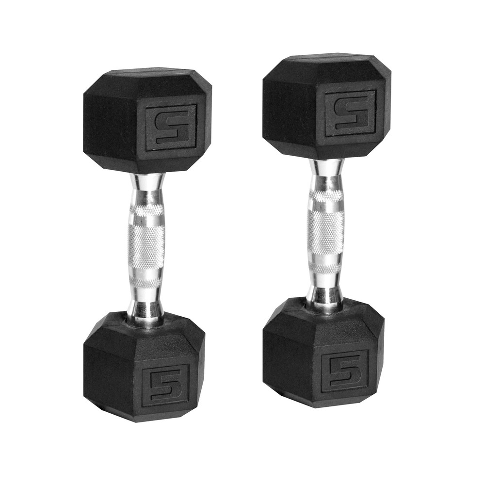 550Lb Rubber Hex Dumbbell Set