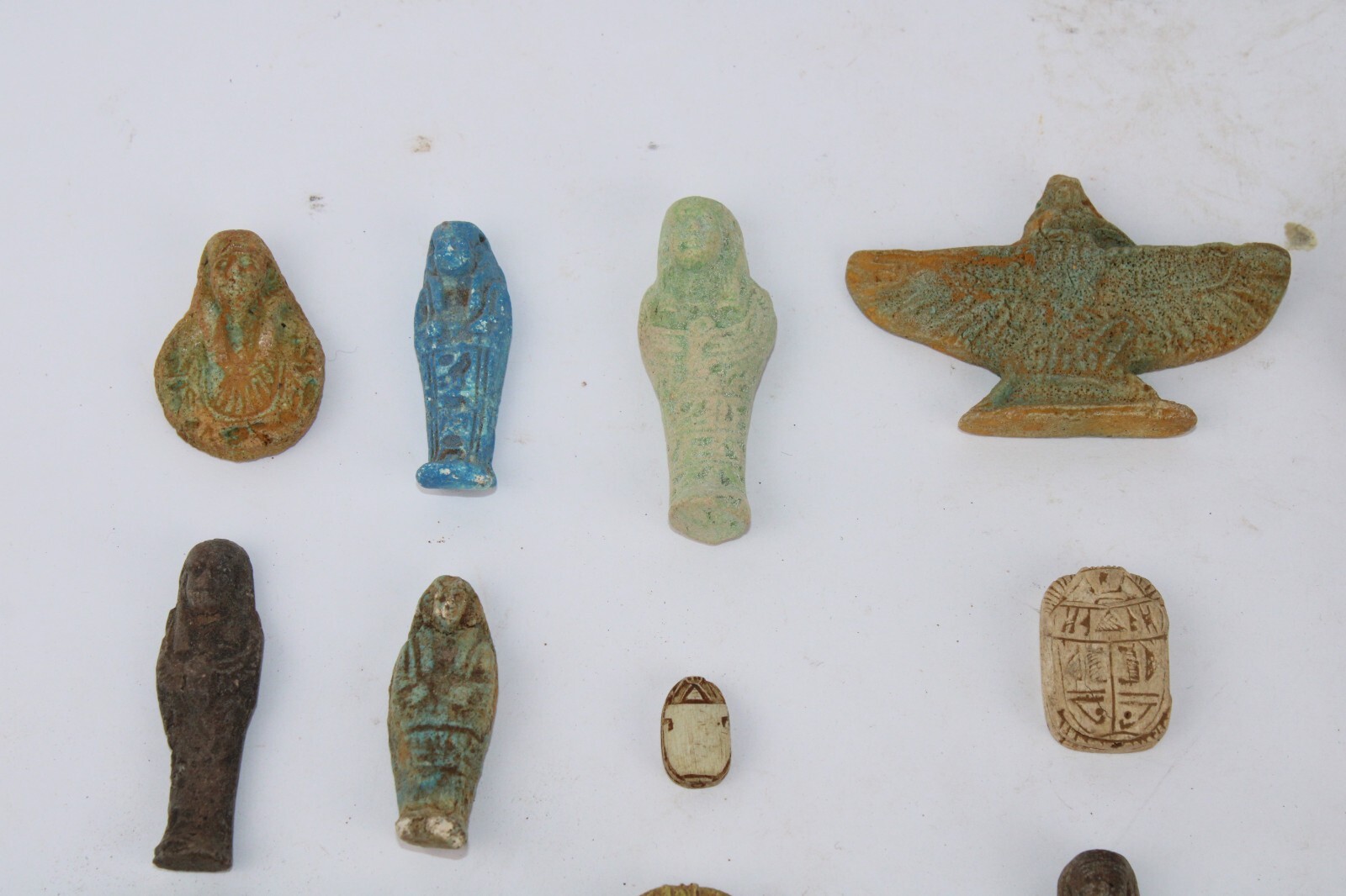 COLLECTION of 15 RARE ANCIENT EGYPTIAN PHARAONIC ANTIQUE Amulets (Egypt History)