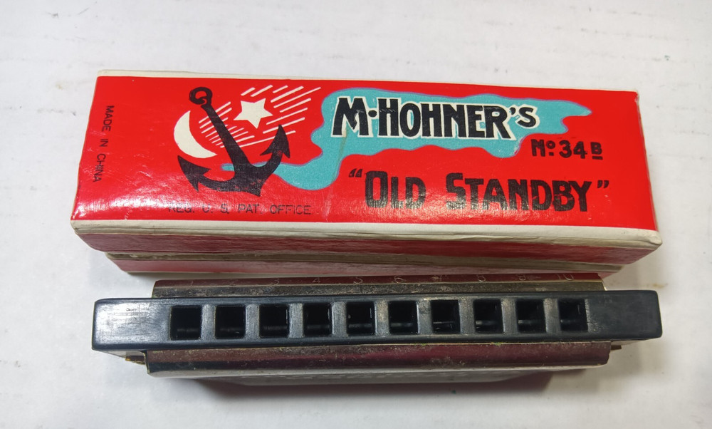 M Hohner's harmonica Old Standard with box #34B