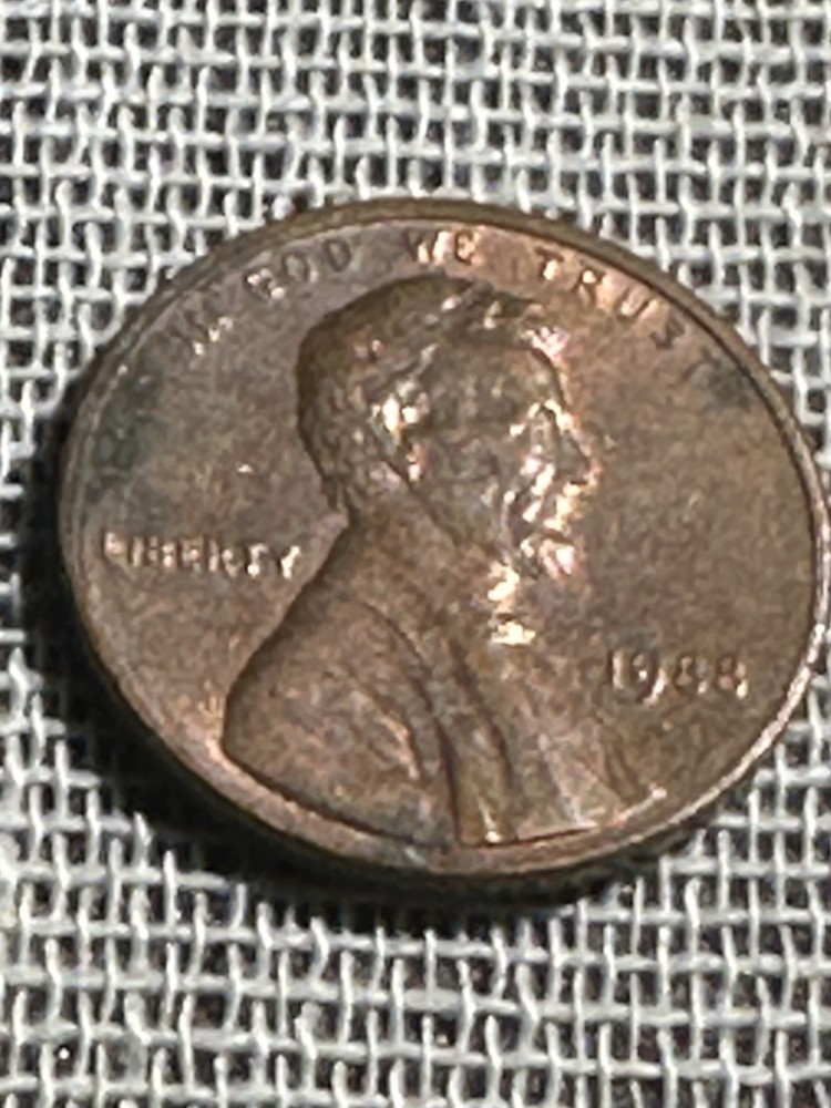 1988 *Very Rare* Lincoln Penny with multiple errors. AM Error