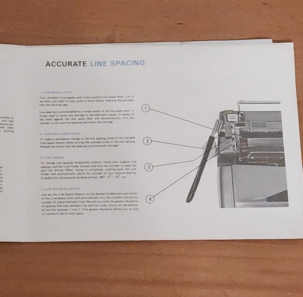 Royal Custom III Red & Tan Typewriter With Original Case, Key, & Instructions