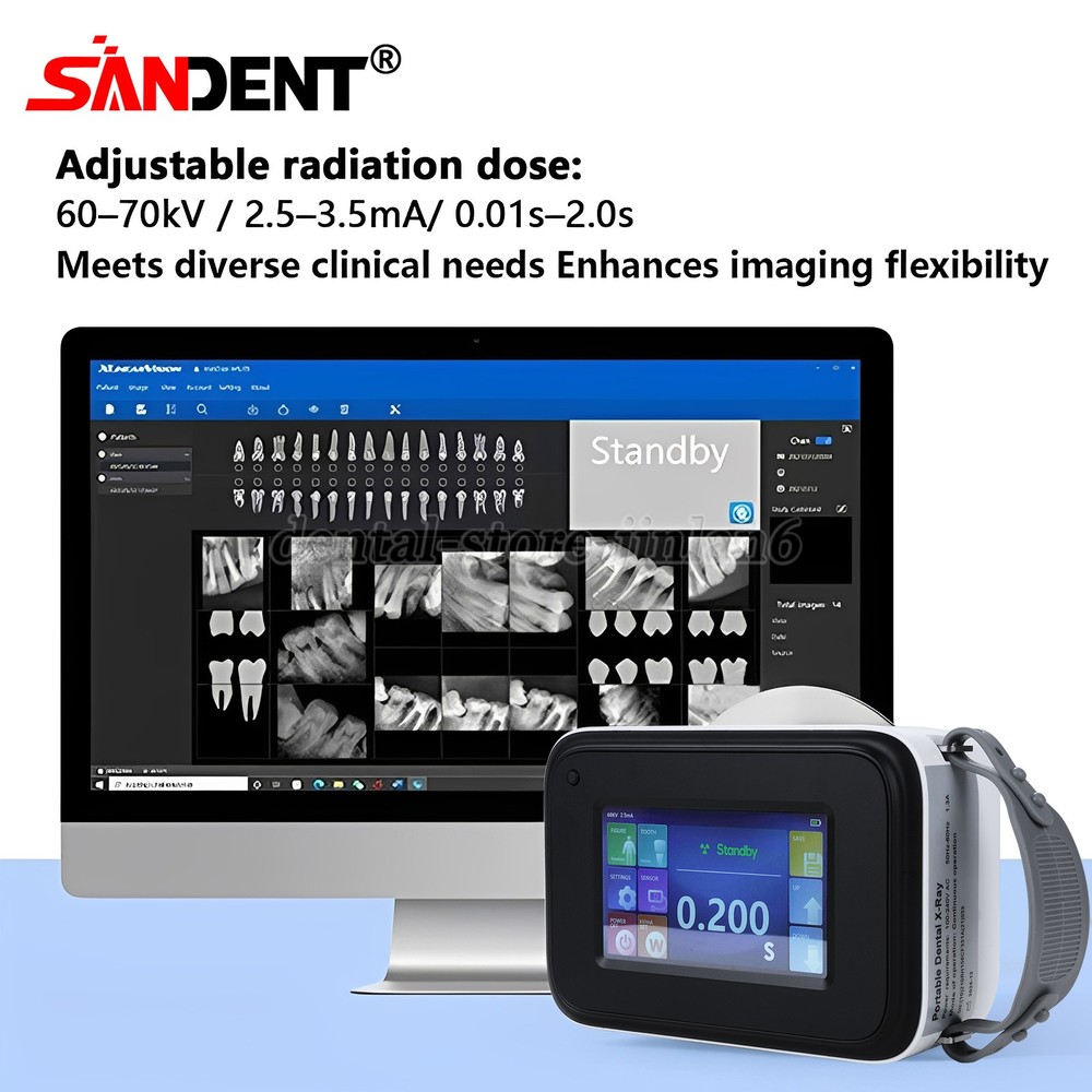 Dental Portable Handheld X-ray Machine with Scatter Shield Protective Ring Kit