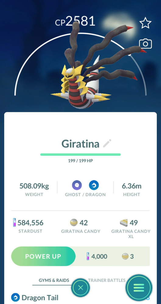 Origin Forme Giratina Pokemon Go