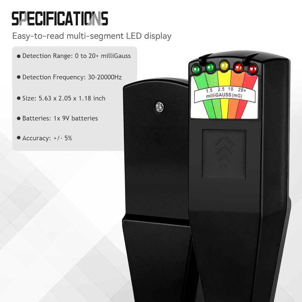Advanced Handheld EMF Meter for Detecting Ghosts - Measures High-Level Fields