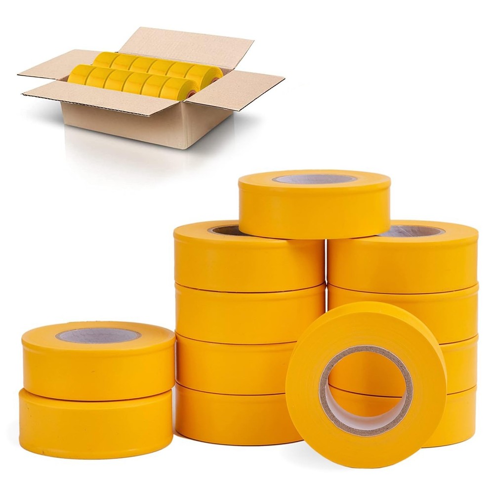 AdirPro 12 Pack Fluorescent Flagging Tape - Multipurpose Neon Marking Tape - ...