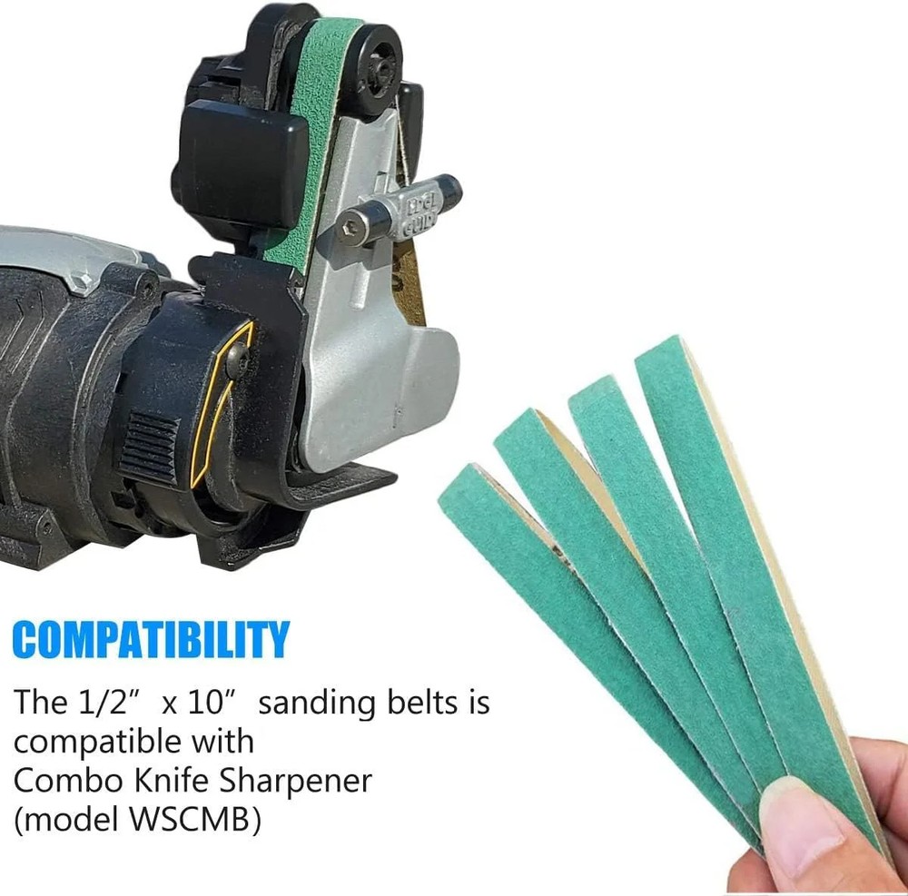 24 Pcs 1/2" X 10" Replacement Belt Kit for Work Sharp Combo Knife Sharpener...