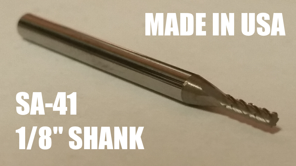 SA41D Cylindrical End SOLID Carbide Burr Bur Cutting Tool Die Grinder Bit 1/8"