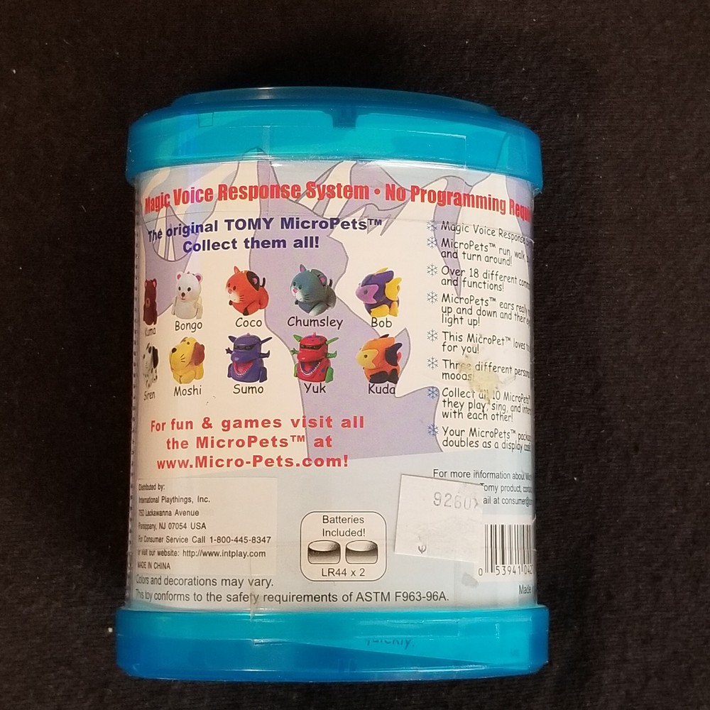Tomy MicroPets - Bongo North Micronesia - 18 Commands & Functions - Brand New
