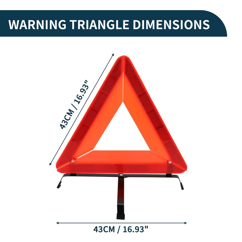 Car Safety Warning Triangle with Storage Case Triangle Warning Sign 1 Pc