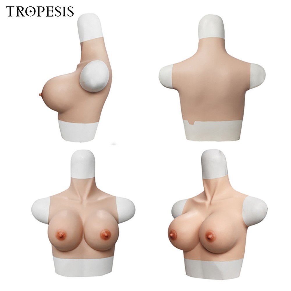 Natural Silicone G Cup Breast Form Fake Boobs For Crossdersser Drag Queen