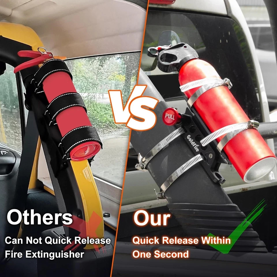Quick Release Fire Extinguisher Mount Bracket Holder Aluminum Roll Bar Mount Bot
