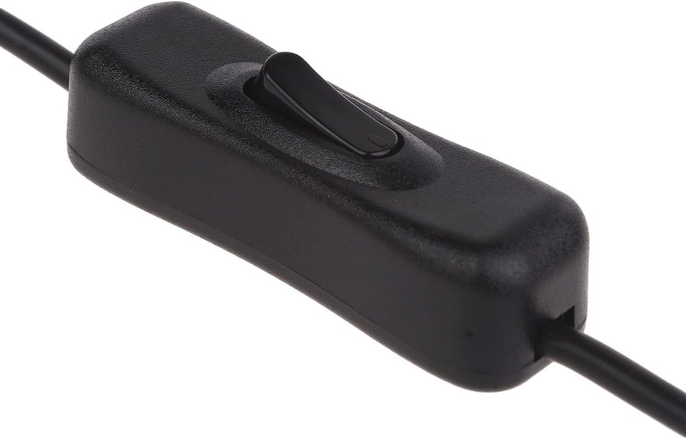 "Black USB C Extension Cable with Inline On/Off Switch – 4 Power Switch Cables"