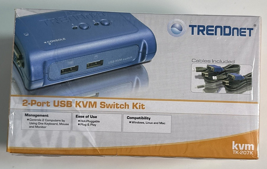 TRENDNET KVM-207k: 2-Port USB KVM Switch Kit