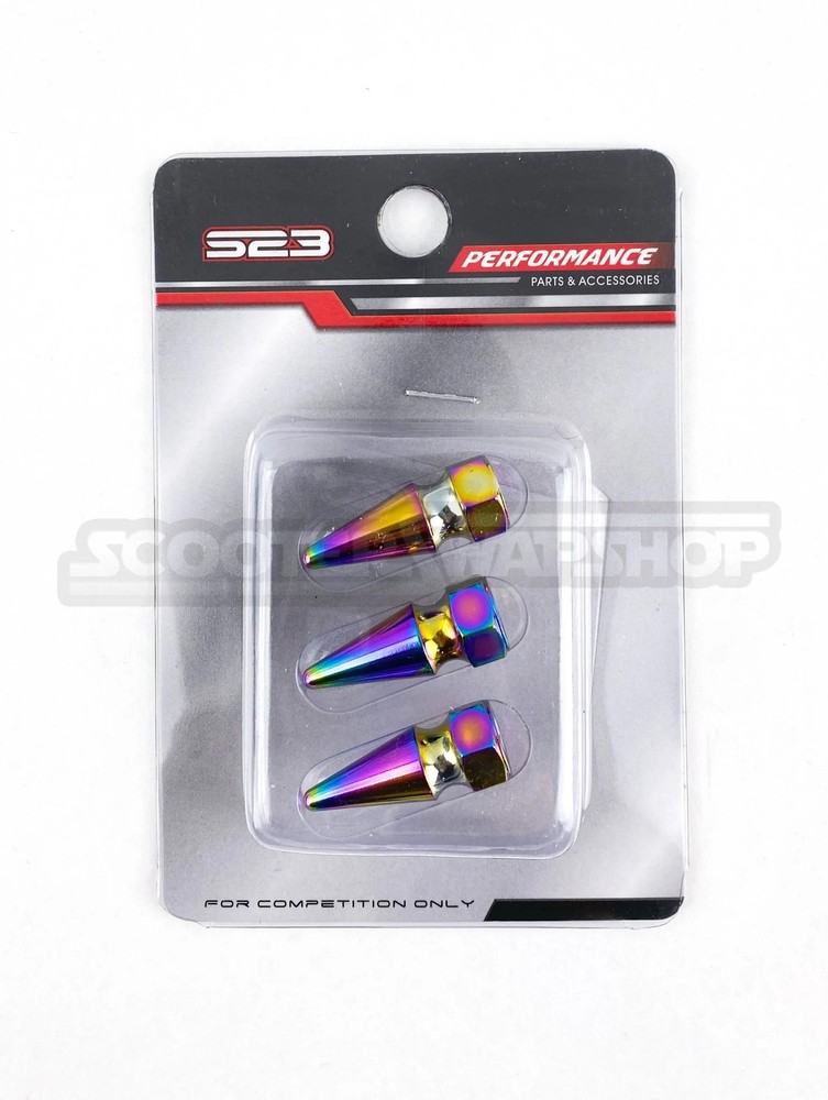 S23 Titanium plated M8 Spike Nuts