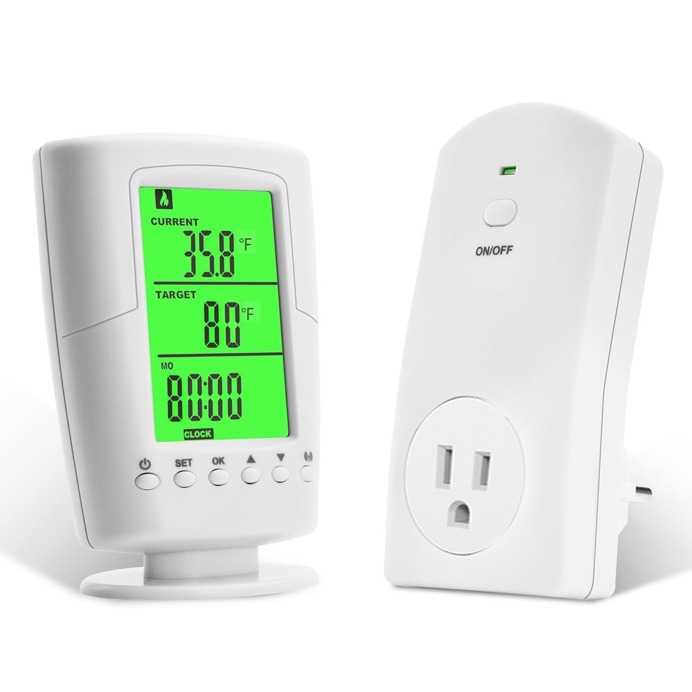 Diymore WTC100 Wireless Thermostat - Digital Temperature Controller White