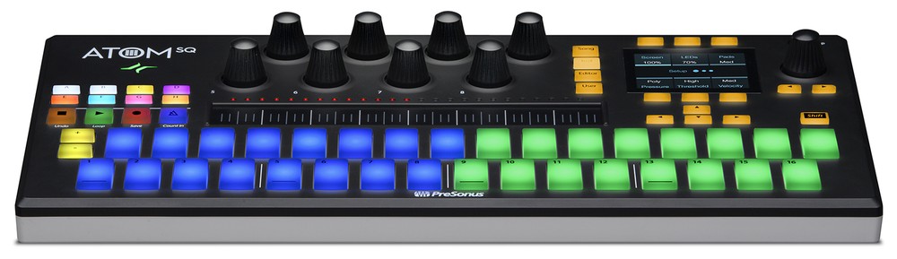PRESONUS ATOM SQ MIDI USB Ableton DJ Pad Controller+Audio Technica Microphone