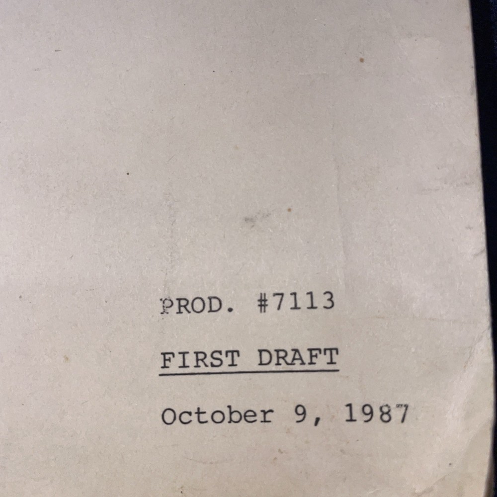 Newhart Original Television Script Oct 9 19871