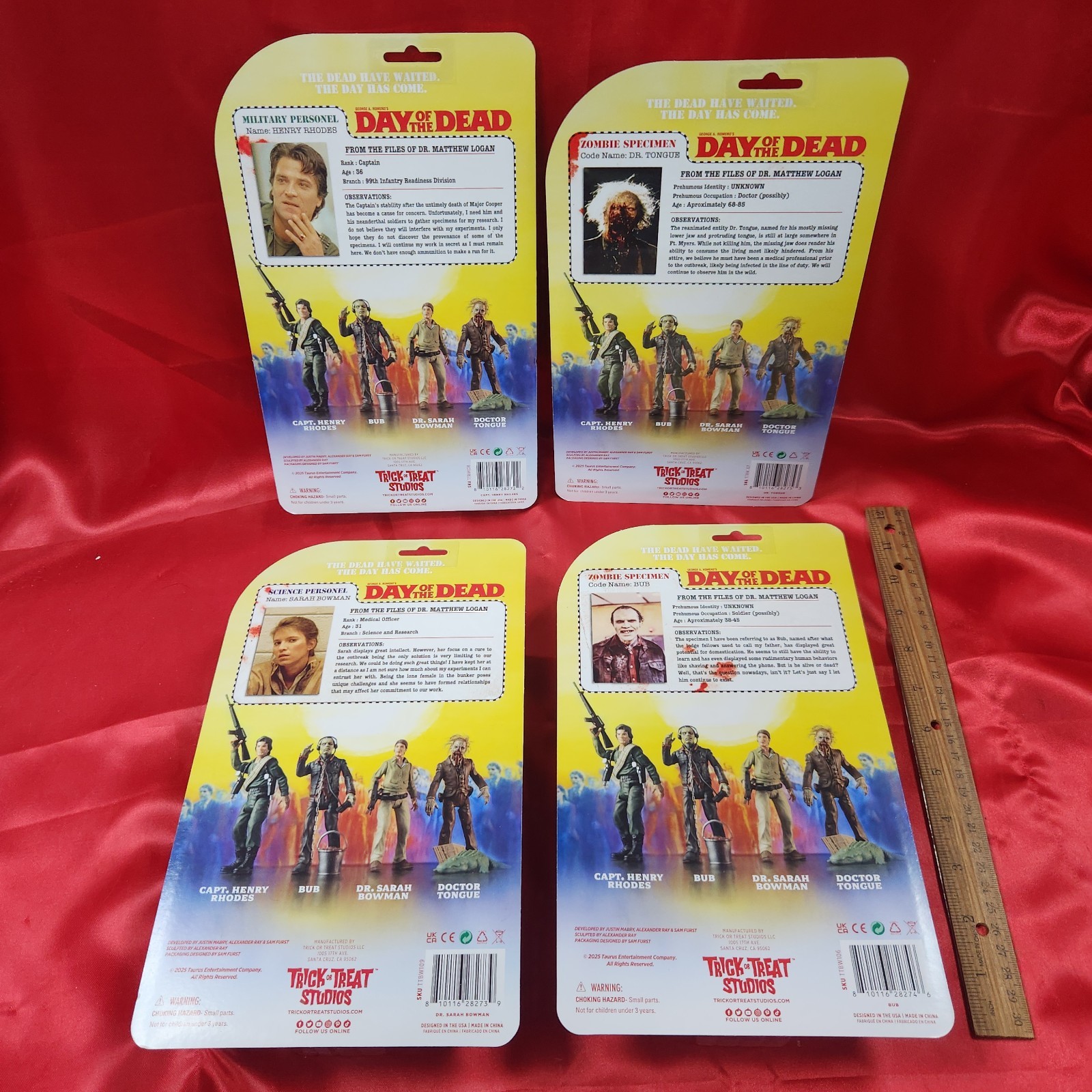 Set of 4 - Day of the Dead Figures - Trick or Treat Studios - IN STOCK