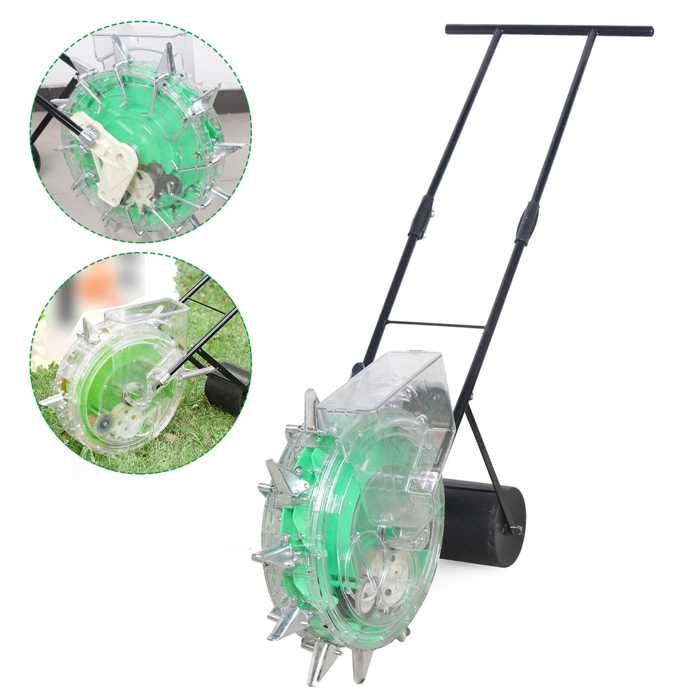 Manual Roller Corn Pea Peanut Seeder Seed Fertilizer Vegetable Planter