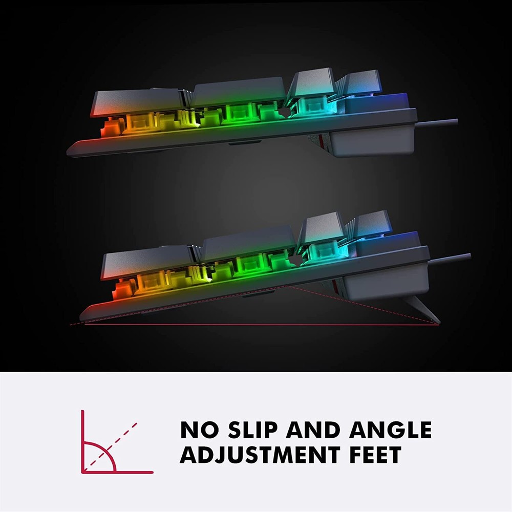 Computer Desktop Gaming Keyboard and Mouse Mechanical Feel LED Light Backlit