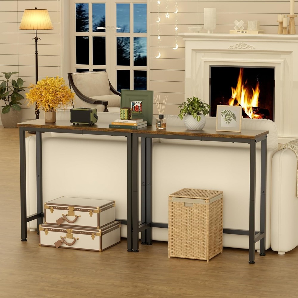 29.5" Narrow Console Table Small Entryway Table Thin Hallway Table Skinny Sofa