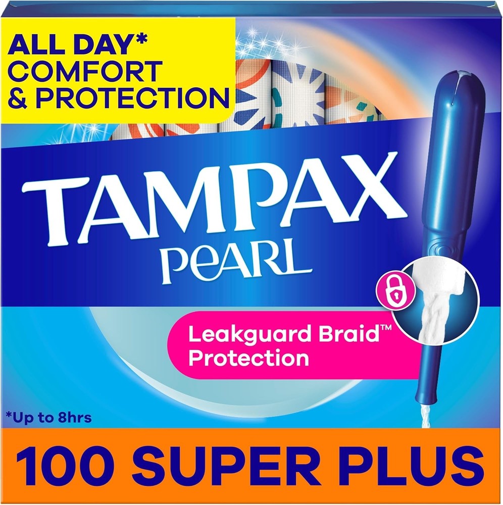 Super Plus Absorbency Tampons Leak Guard Braid Unscented 100 Count