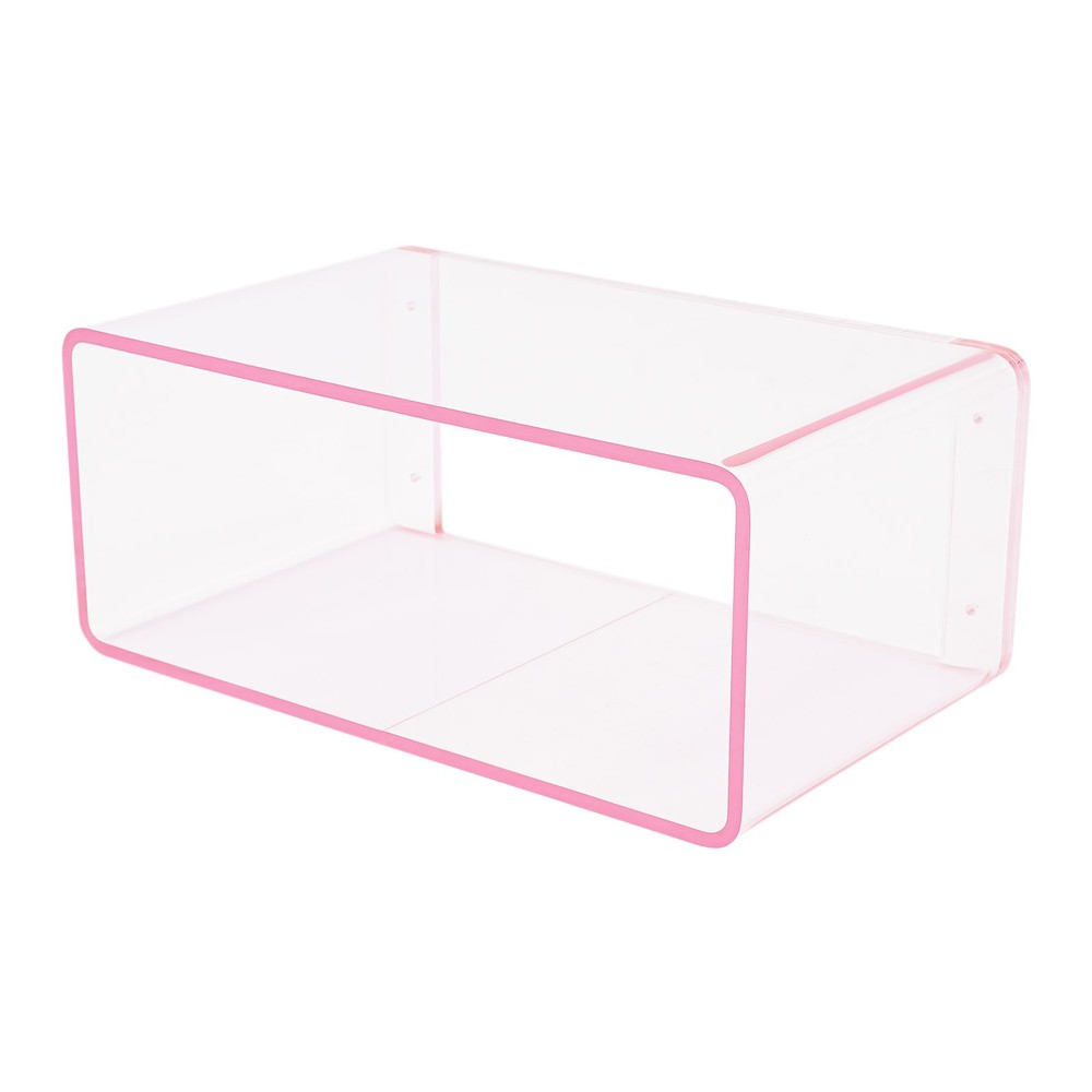 2Tiers Acrylic Wall-Mounted Bedside Table Rectangular Floating Nightstand 3.1kg