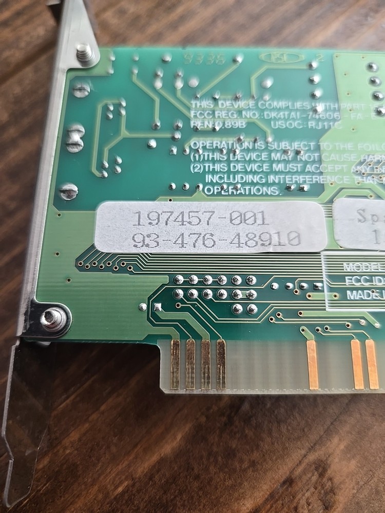 Vintage Best Data Fax 14400 Modem, Internal Version