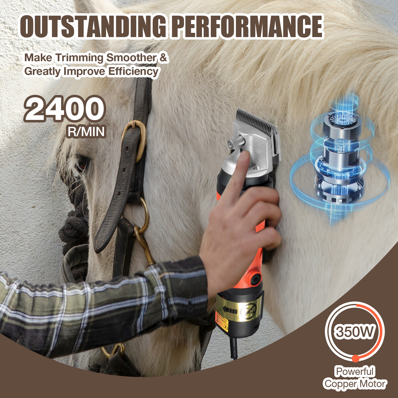 Heavy-Duty Horse Clipper Grooming Clippers Hair Trimmer Shaver 110V 3kg