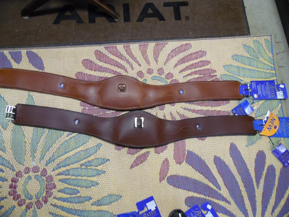 Bates Elastic center Leather Girth