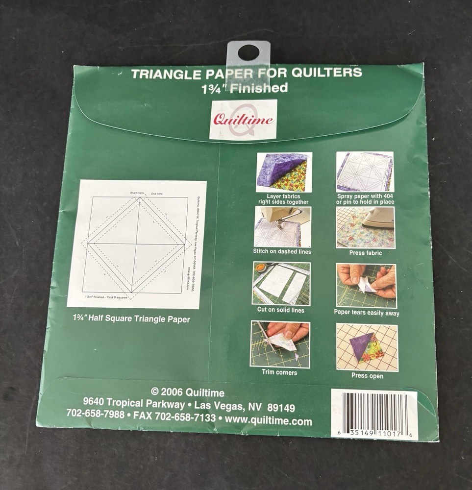 Quilting Triangle Paper 1 3/4 Finished,