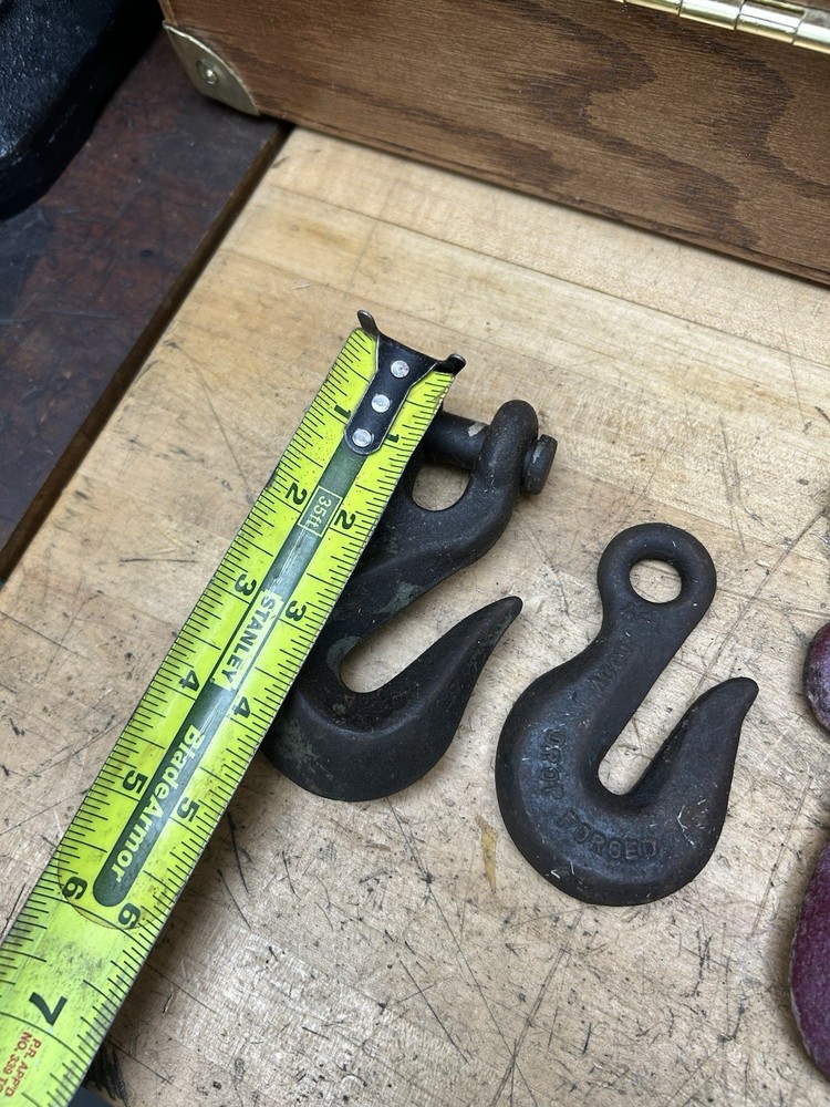 Lot Of Vintage Hooks Misc. Rigging Lifting Hooks