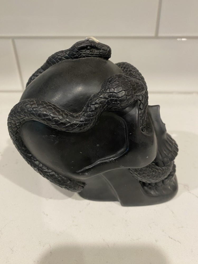 Skull Snake Candle
