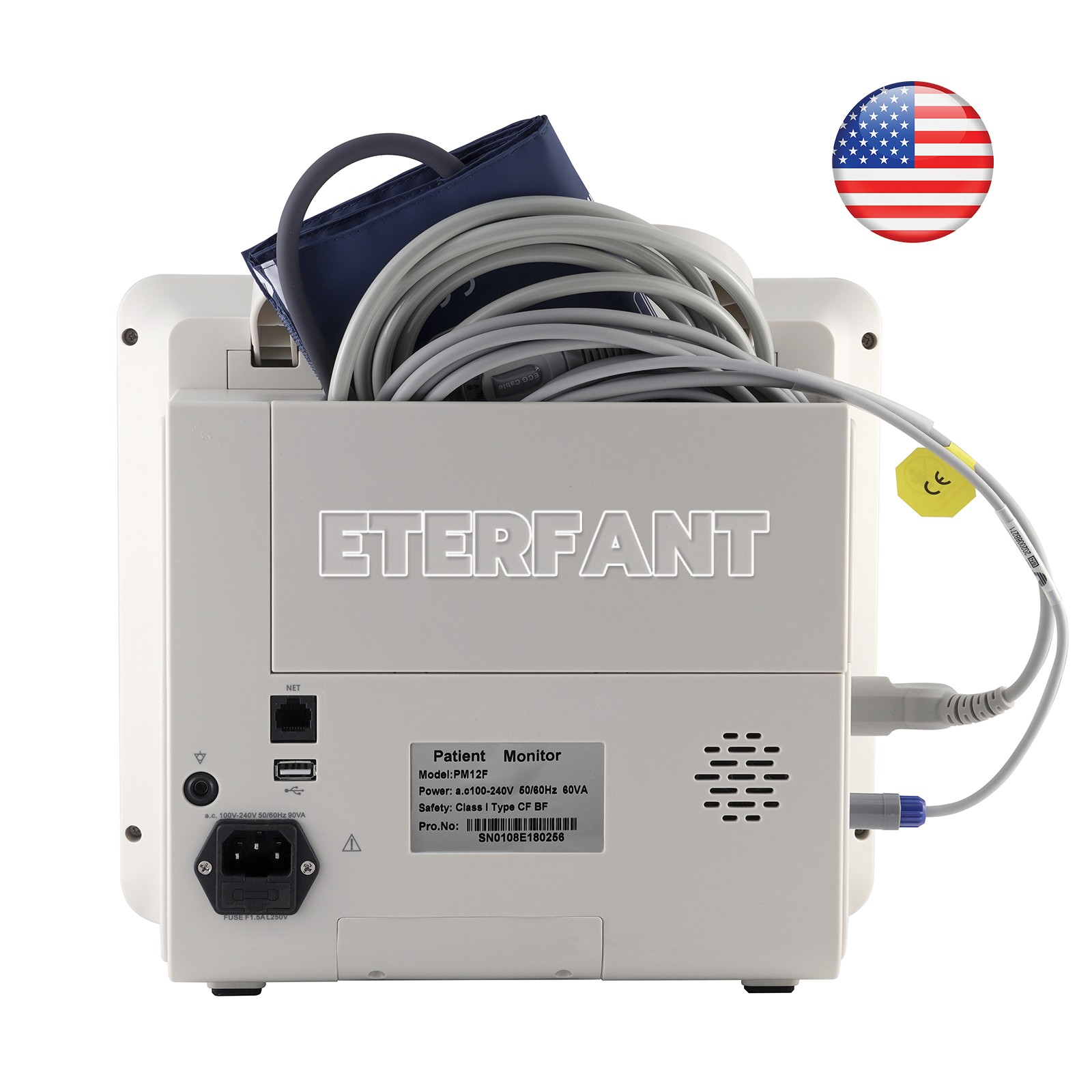 Patient Monitor ICU CCU Vital Sign for Hospital/Medical Rolling Trolley Cart US