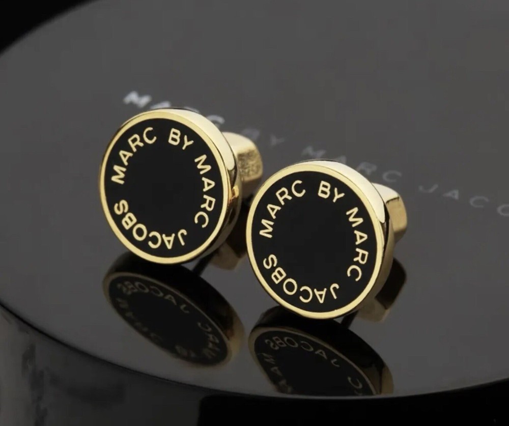 Marc JACOBS New Stud Earrings Gold Tone