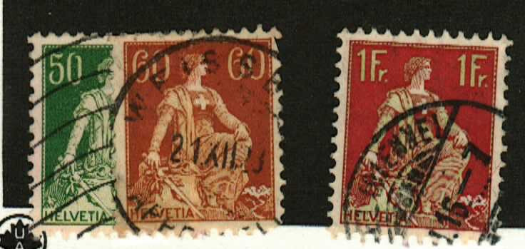 Switzerland #139-40, 144 used