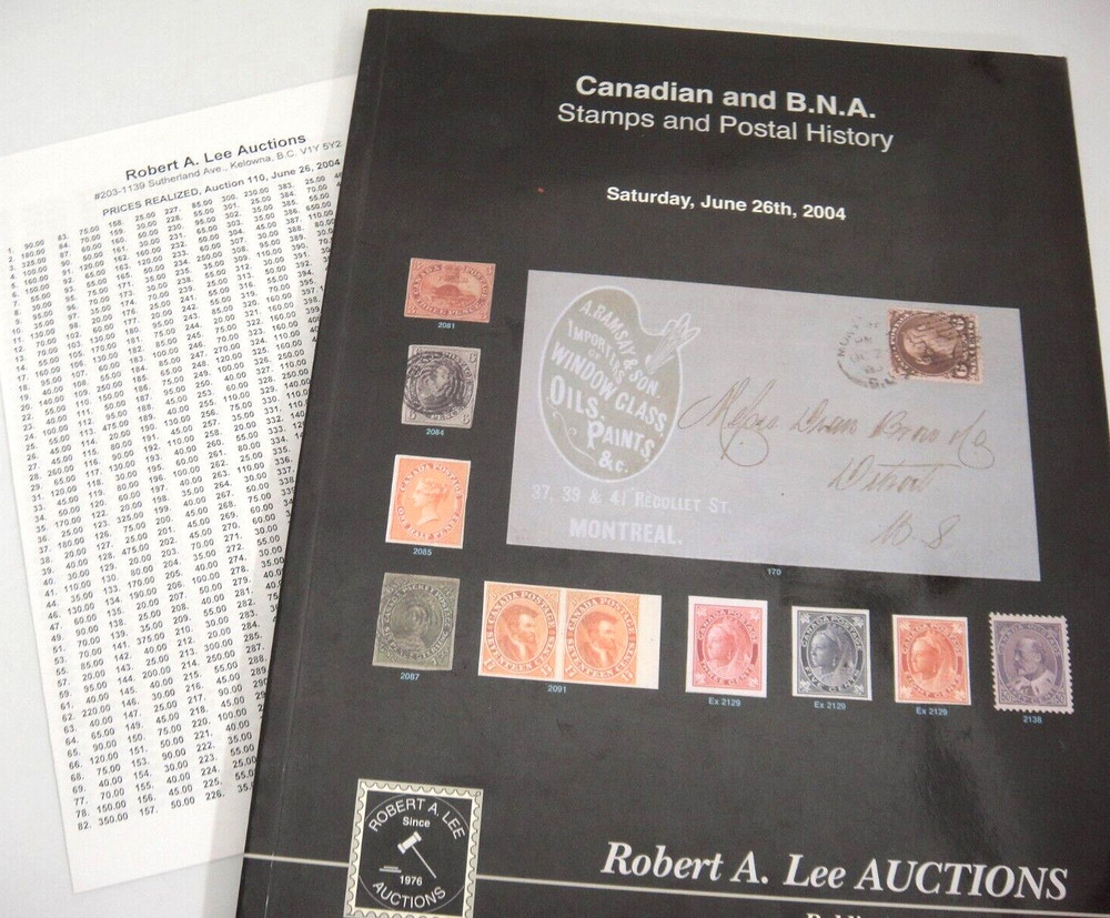 Robert Lee Auction Catalog Canada & BNA Stamps & Postal History Lot of 3 2004