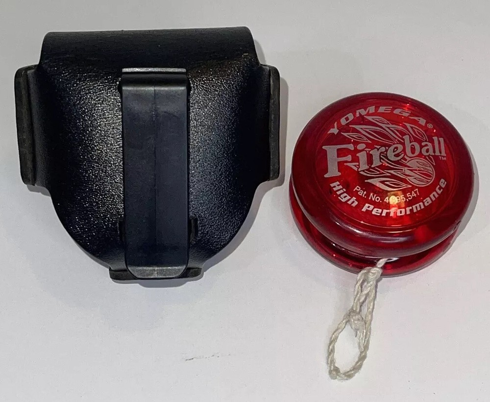 Yomega High Performance Red Plastic Fireball Yo-yo with leather case