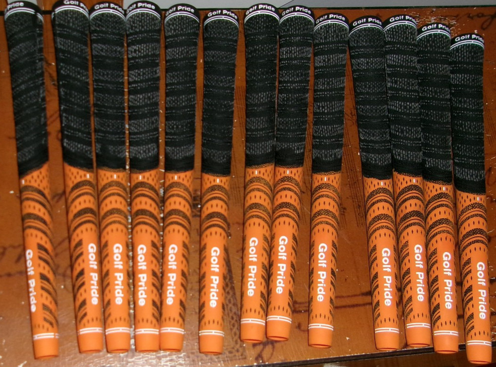 13 Golf Pride Multi Compound Golf Grip Midsize. Orange