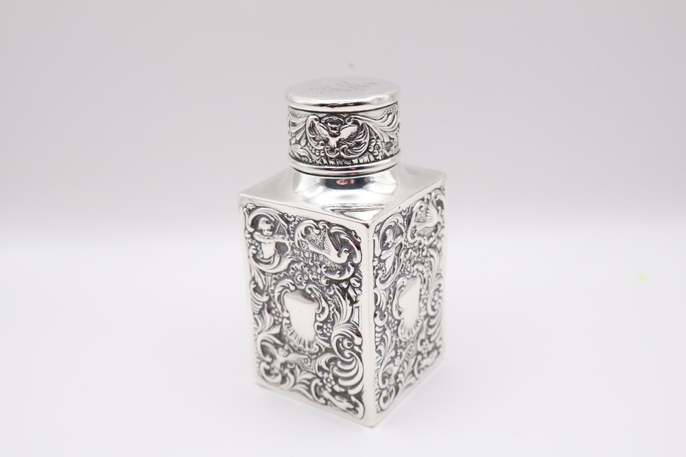 Antique Solid Silver Tea Caddy Hallmarked London 1901