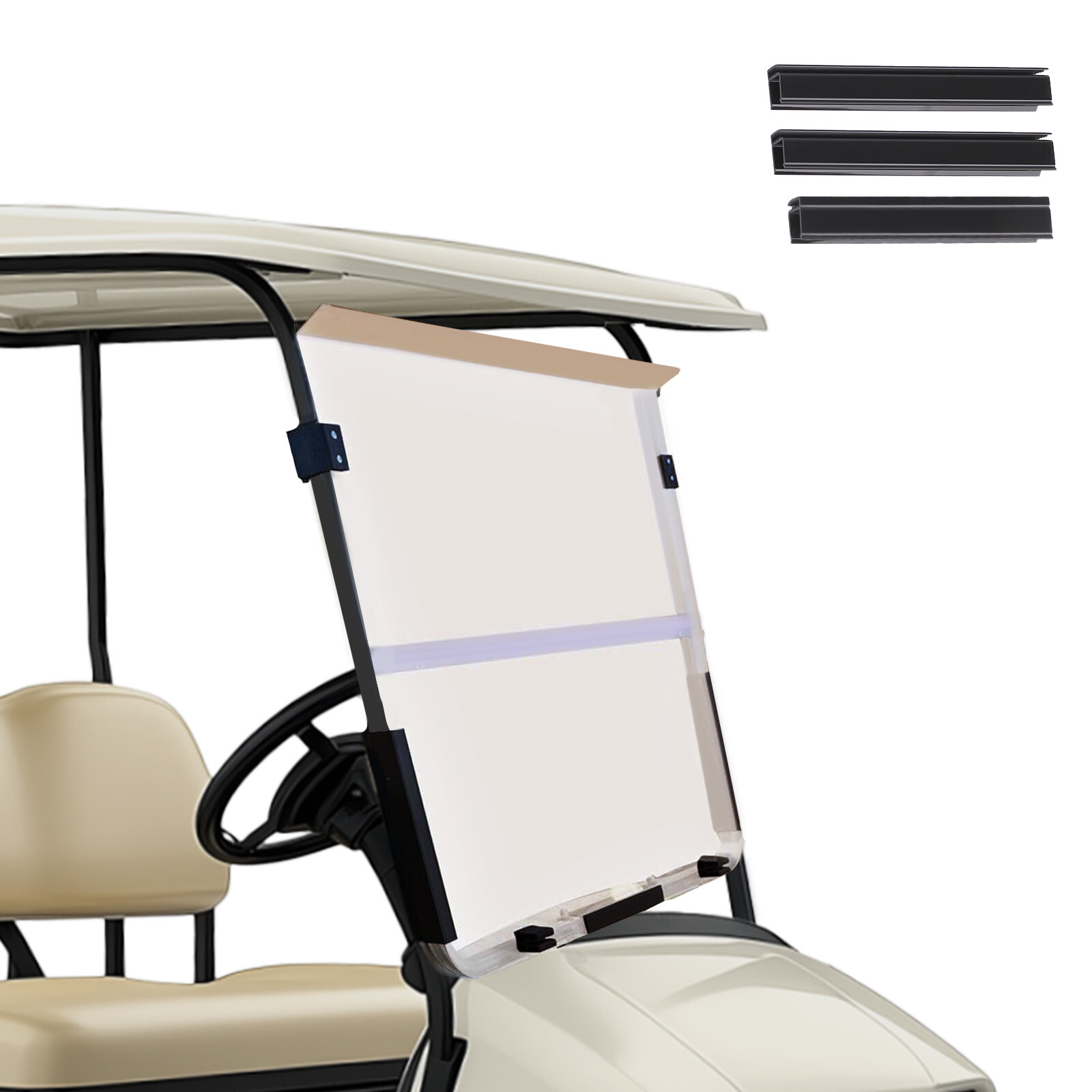 Front Tinted Windshield Windscreen for Yamaha G14 G16 G19 Golf Cart 95-03 PC 4MM