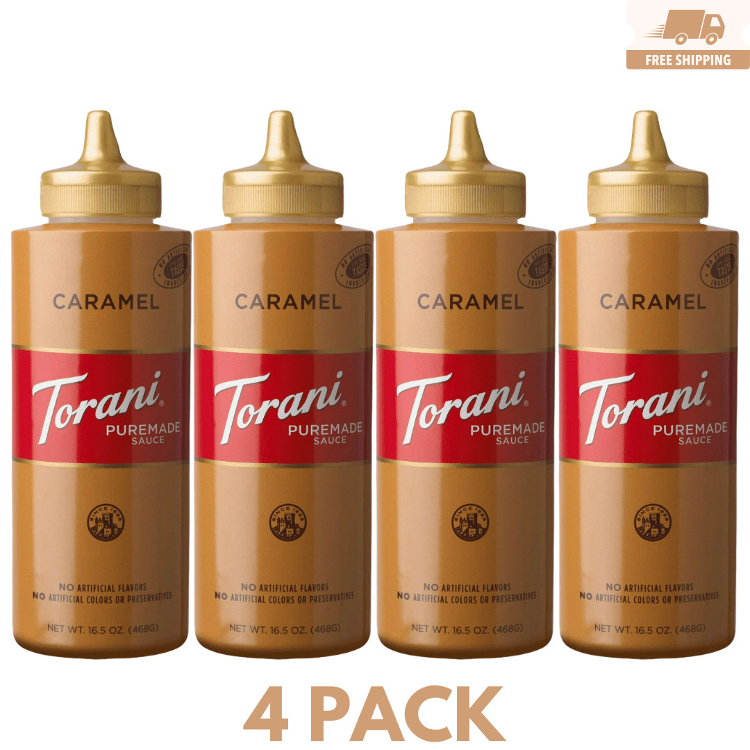 Torani Puremade Caramel Sauce 16.5 oz, 4 Pack