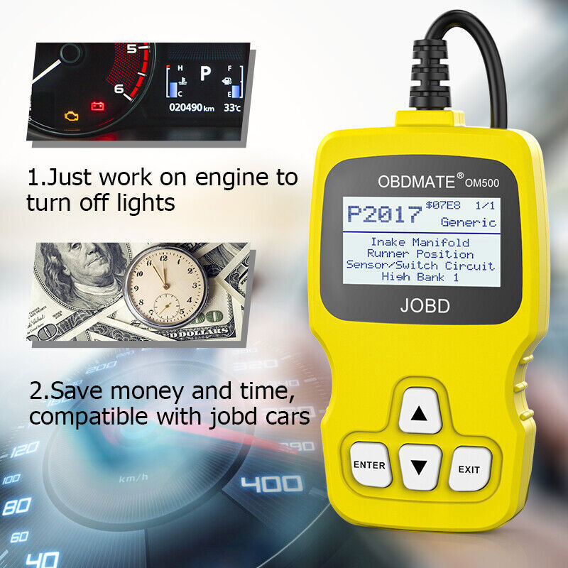 JOBD Diagnostic Engine Fault Car OBD2 Code Reader Scan Tool Turn off MIL Light