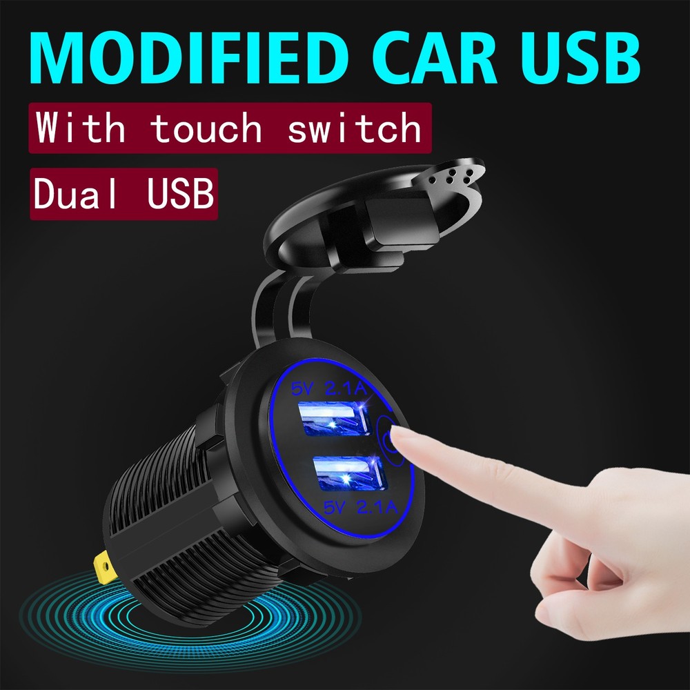 Phone Car Car Cigarette Lighter Socket USB Fast Charging Power Outlet Adapter