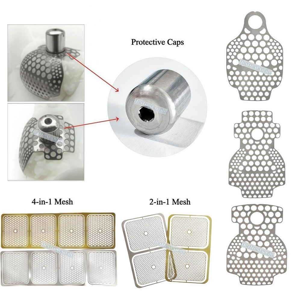 Dental 3D Bone Incremental Titanium Membrane Mesh ⌀4.8 Multi Unit Protective Cap