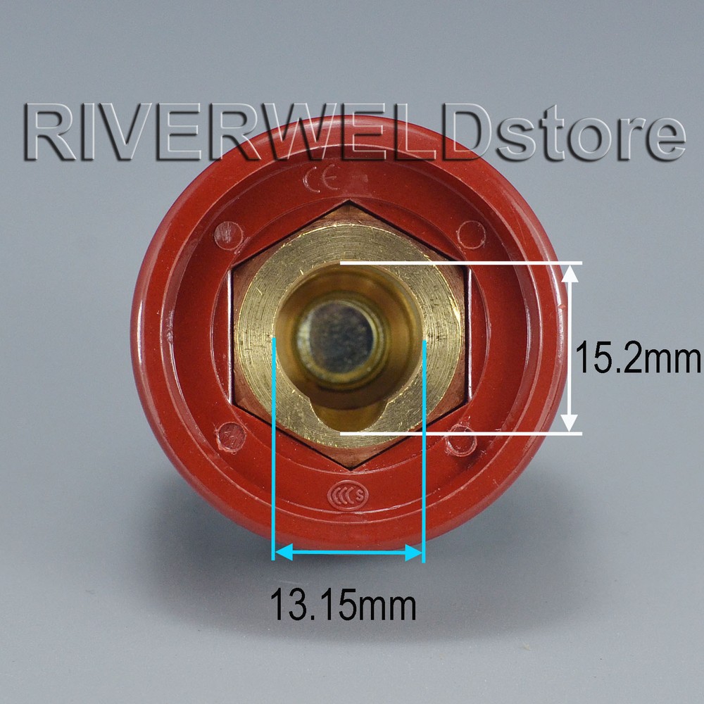 TIG Welding Cable Panel Socket Connector Socket DKZ35-50 Red Color 300-400A 1pc