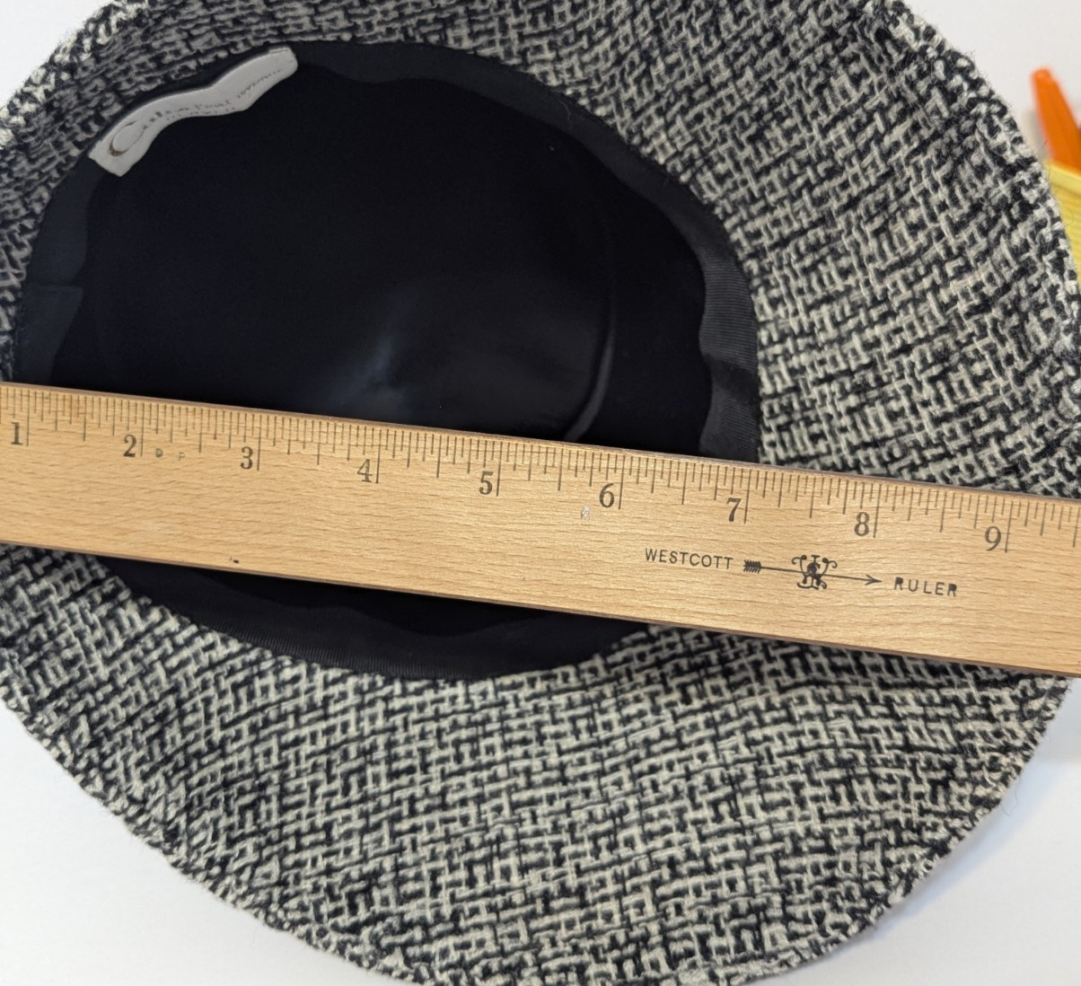 Vtg 60s 70s Tweed Tall Stovepipe Hat Womens Cates First Ave Mod Groovy Unique