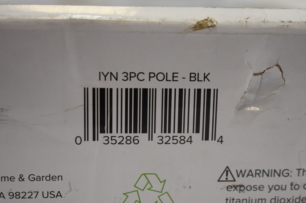 IYN Stands String Light Pole Stand Portable Black 3 PIece Assembly