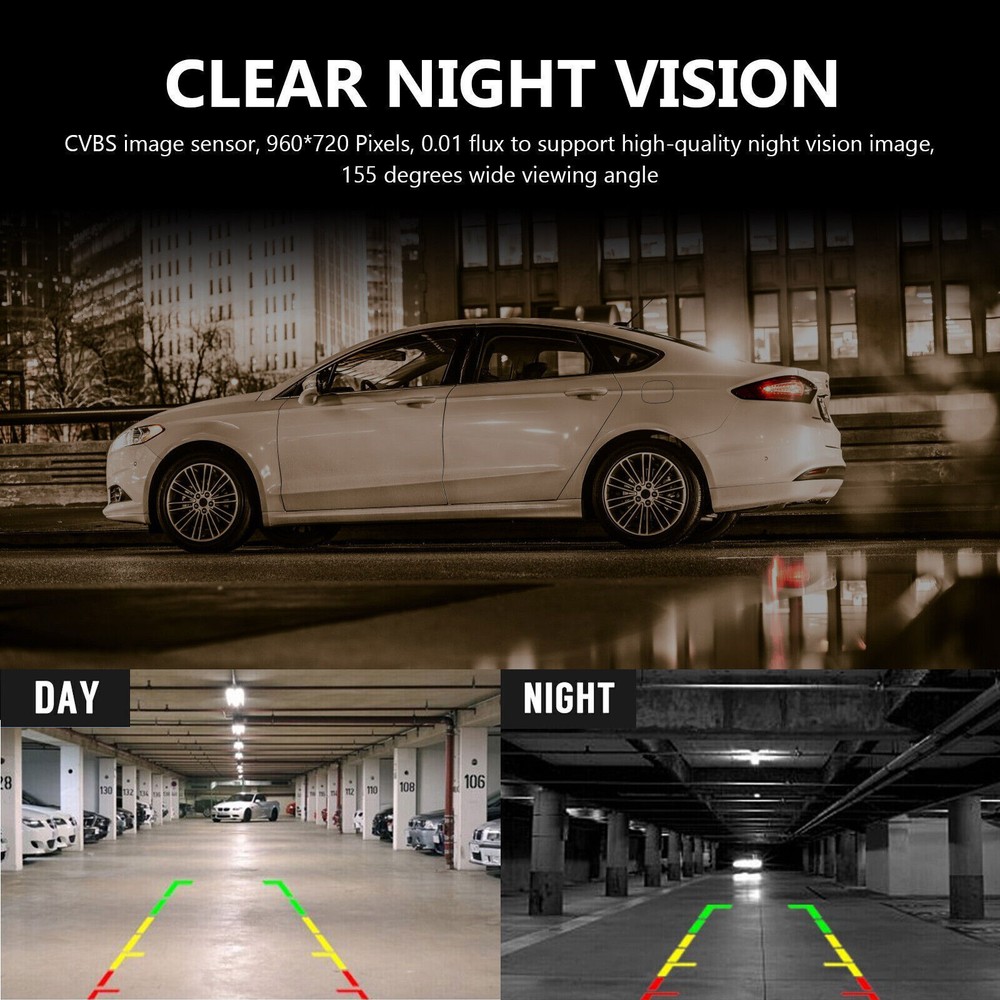 Car Rear View Reverse Backup Camera Parking Camera Night Vision Waterproof